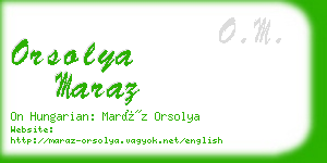 orsolya maraz business card